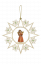 Schneeflocke mit Engel und Swarovski Grün